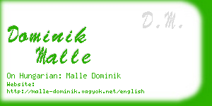 dominik malle business card